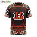 NFL Cincinnati Bengals T-Shirt Special Native Costume Design T-Shirt