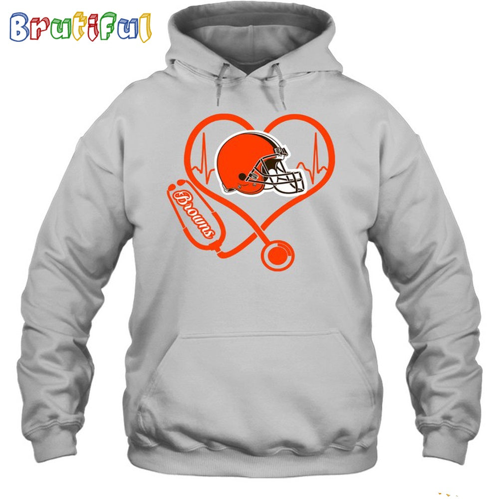 NFL Cleveland Browns 2 Nurse Love Hoodie Unisex Football T-Shirt Hoodie