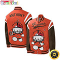 NFL Cleveland Browns Baseball Jacket Hello Kitty Personalized Baseball Jacket
