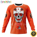 NFL Cleveland Browns Crewneck Sweatshirt Specialized Kits For Dia De Muertos Show Your Team Spirit