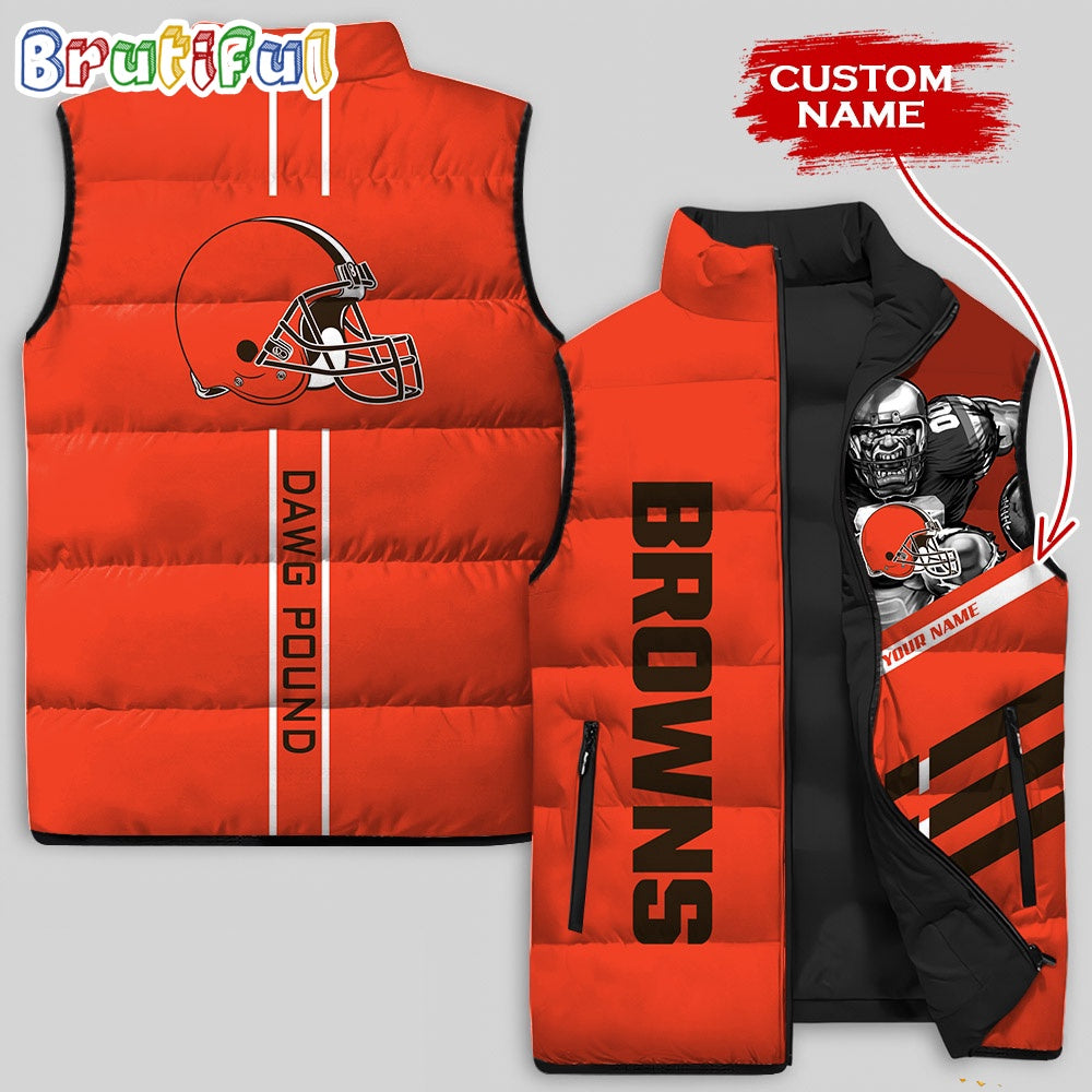 NFL Cleveland Browns Damn Right Sleeveless Down Jacket