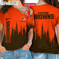 NFL Cleveland Browns Football Team Logo Design One Shoulder Shirt