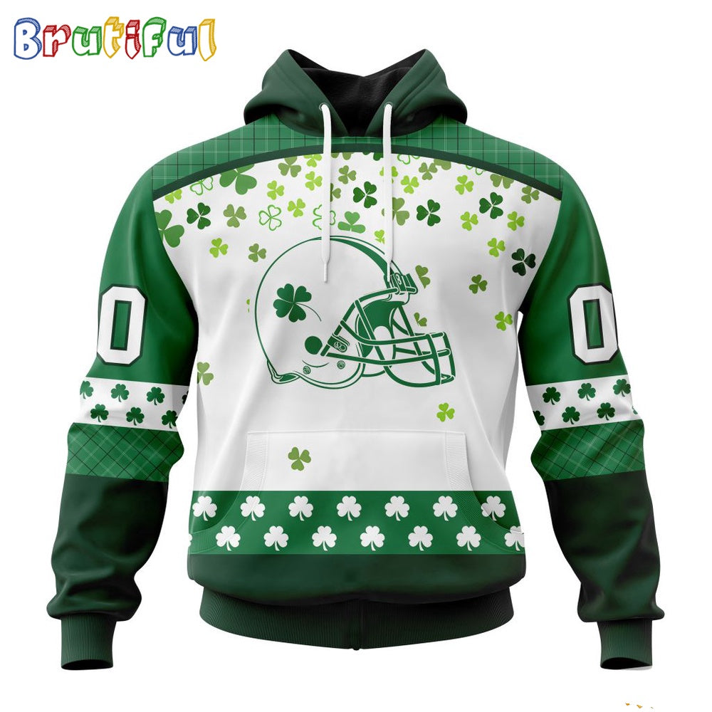 NFL Cleveland Browns Hoodie Special Design For St Patrick Day