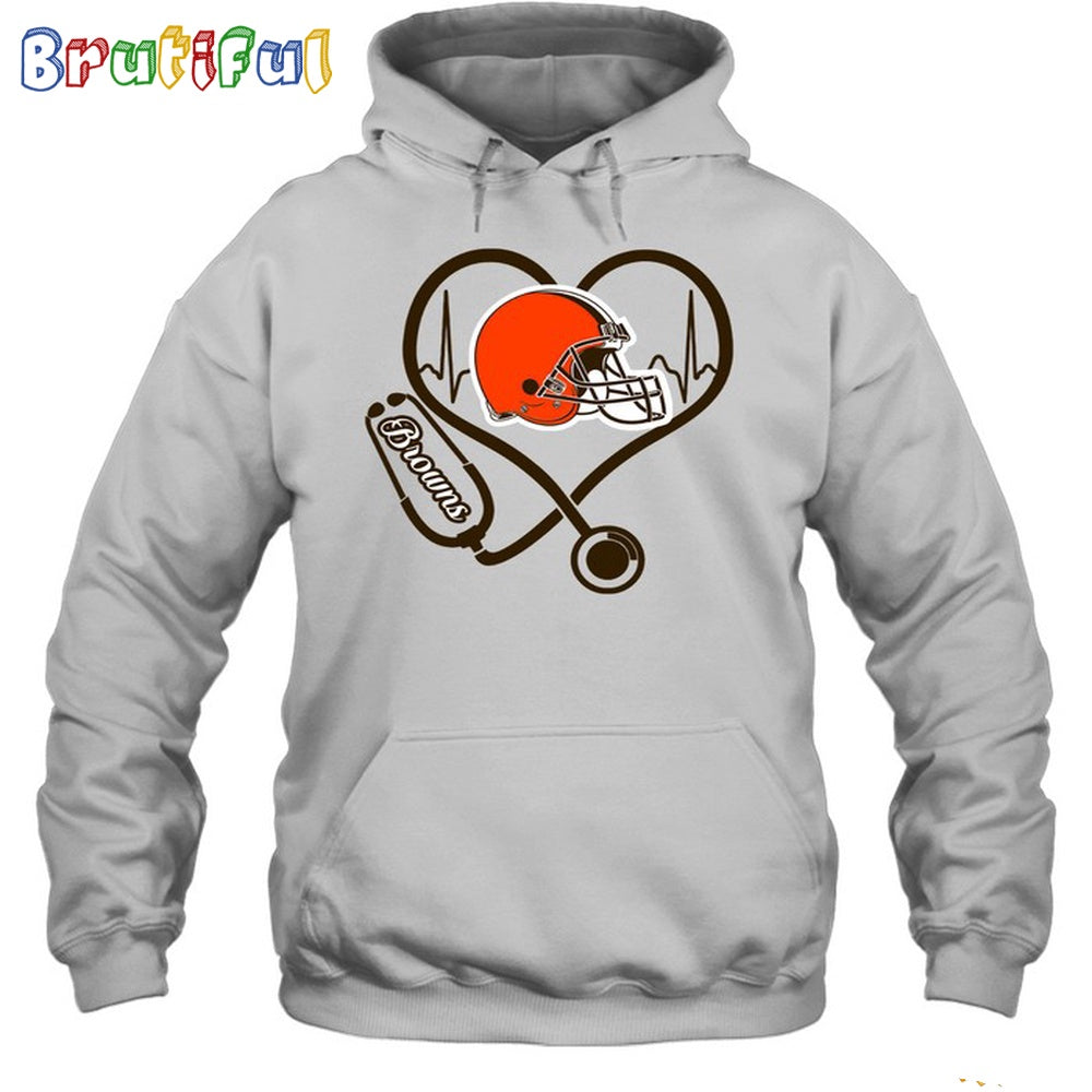 NFL Cleveland Browns Nurse Love Hoodie Unisex Football T-Shirt Hoodie