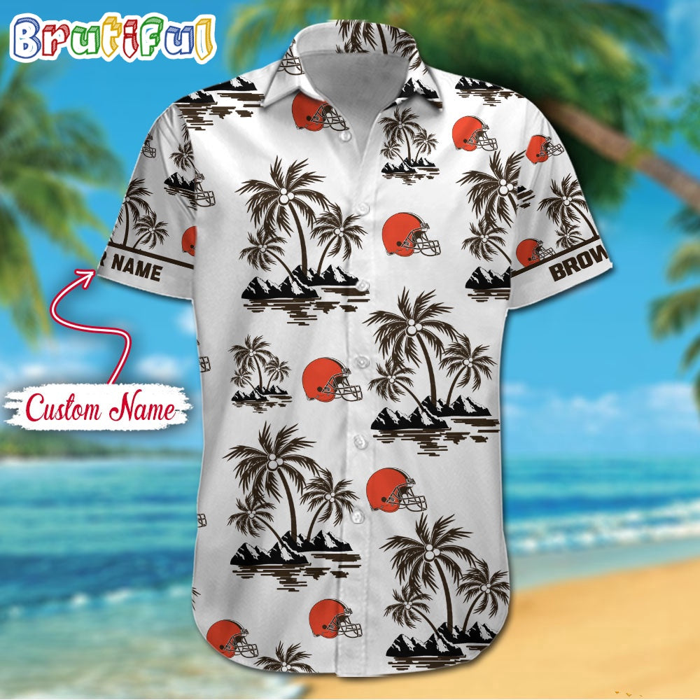 NFL Cleveland Browns Palm Tree Tropical Summer Hawaiian Shirt