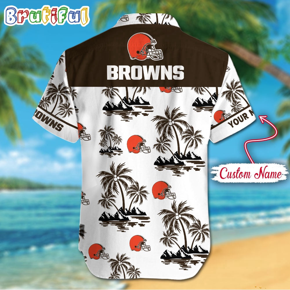 NFL Cleveland Browns Palm Tree Tropical Summer Hawaiian Shirt