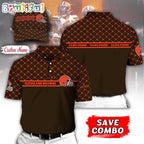 NFL Cleveland Browns Polo Shirt, Custom Football Polo Shirt And Cap