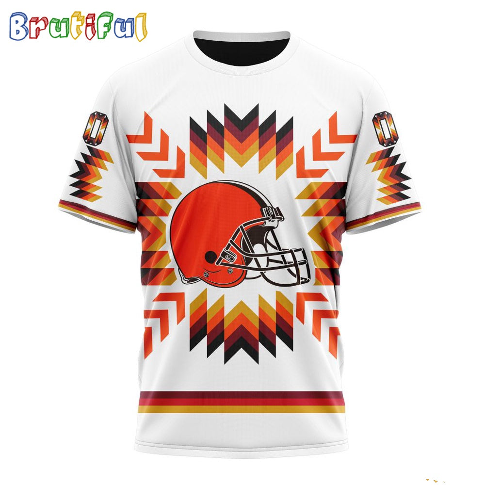 NFL Cleveland Browns T-Shirt Special Design With Native Pattern