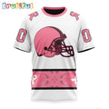 NFL Cleveland Browns T-Shirt Special Pink Design Fight Breast Cancer