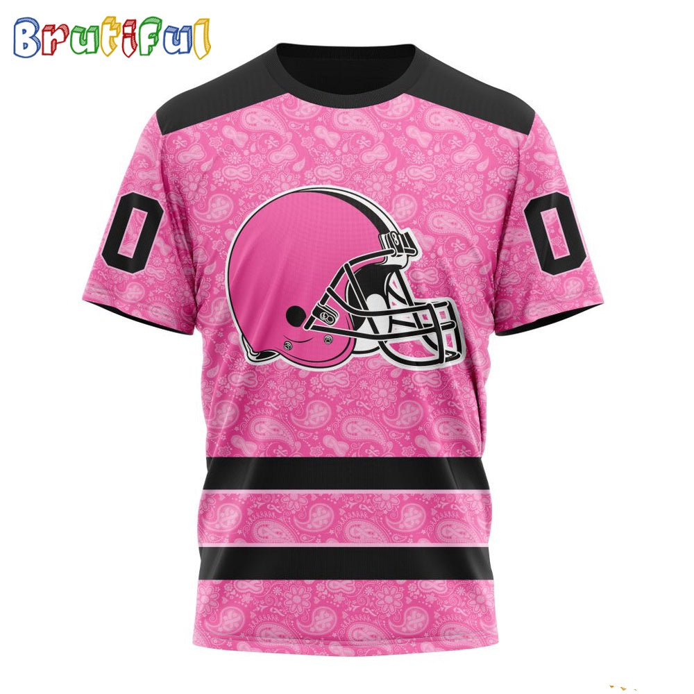 NFL Cleveland Browns T-Shirt Special Pink T-Shirt Design Fight Breast Cancer