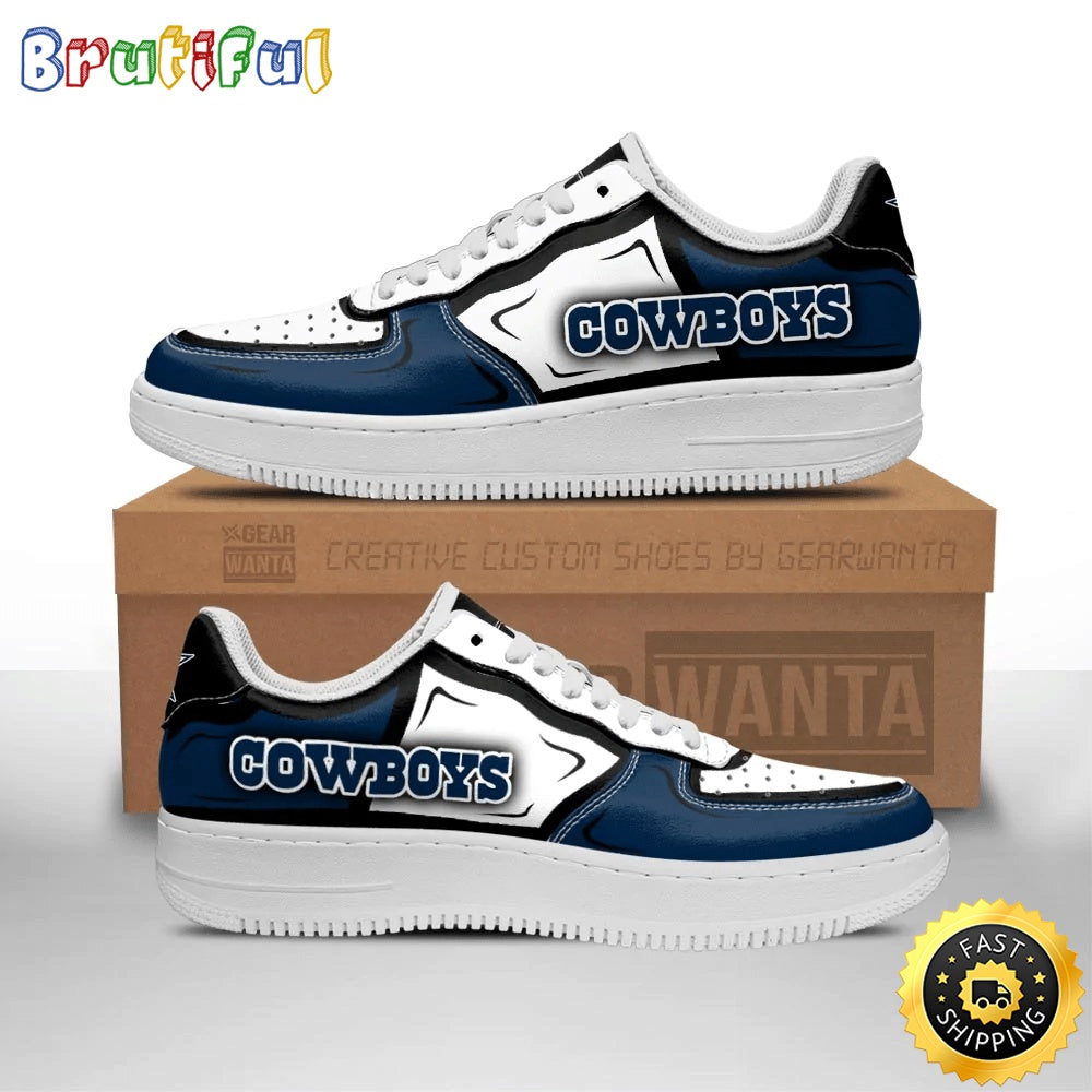 NFL Dallas Cowboys Air Force 1 Shoes Football Sports Sneaker Shoes