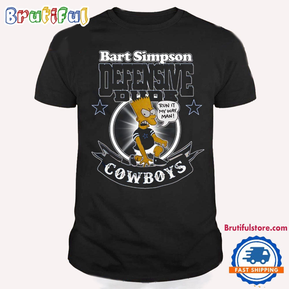 NFL Dallas Cowboys Bart Simpson Defensive Dude T Shirt