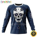 NFL Dallas Cowboys Crewneck Sweatshirt Specialized Kits For Dia De Muertos Show Your Team Spirit