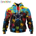 NFL Dallas Cowboys Hoodie Special Autism Awareness Design Football Hoodie