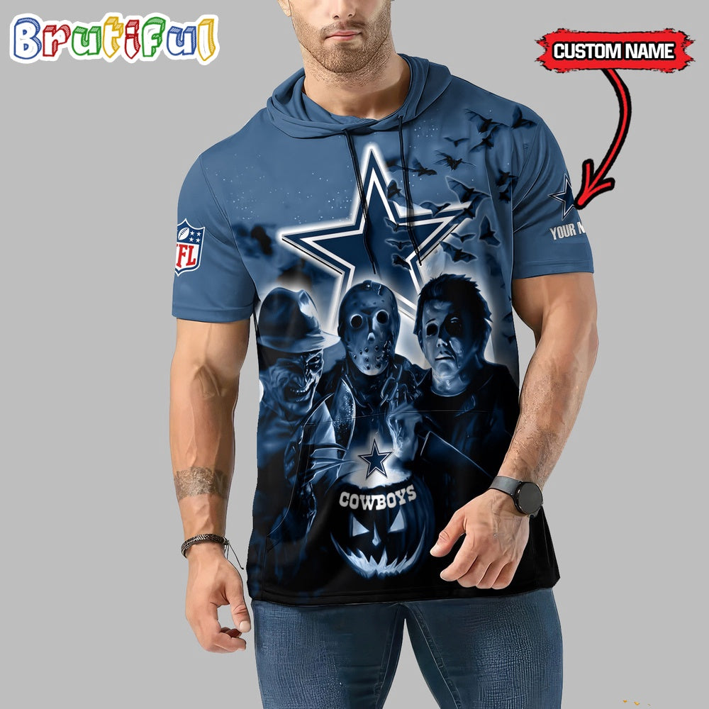 NFL Dallas Cowboys Horror Characters Essential Halloween Sleeveless Hoodie