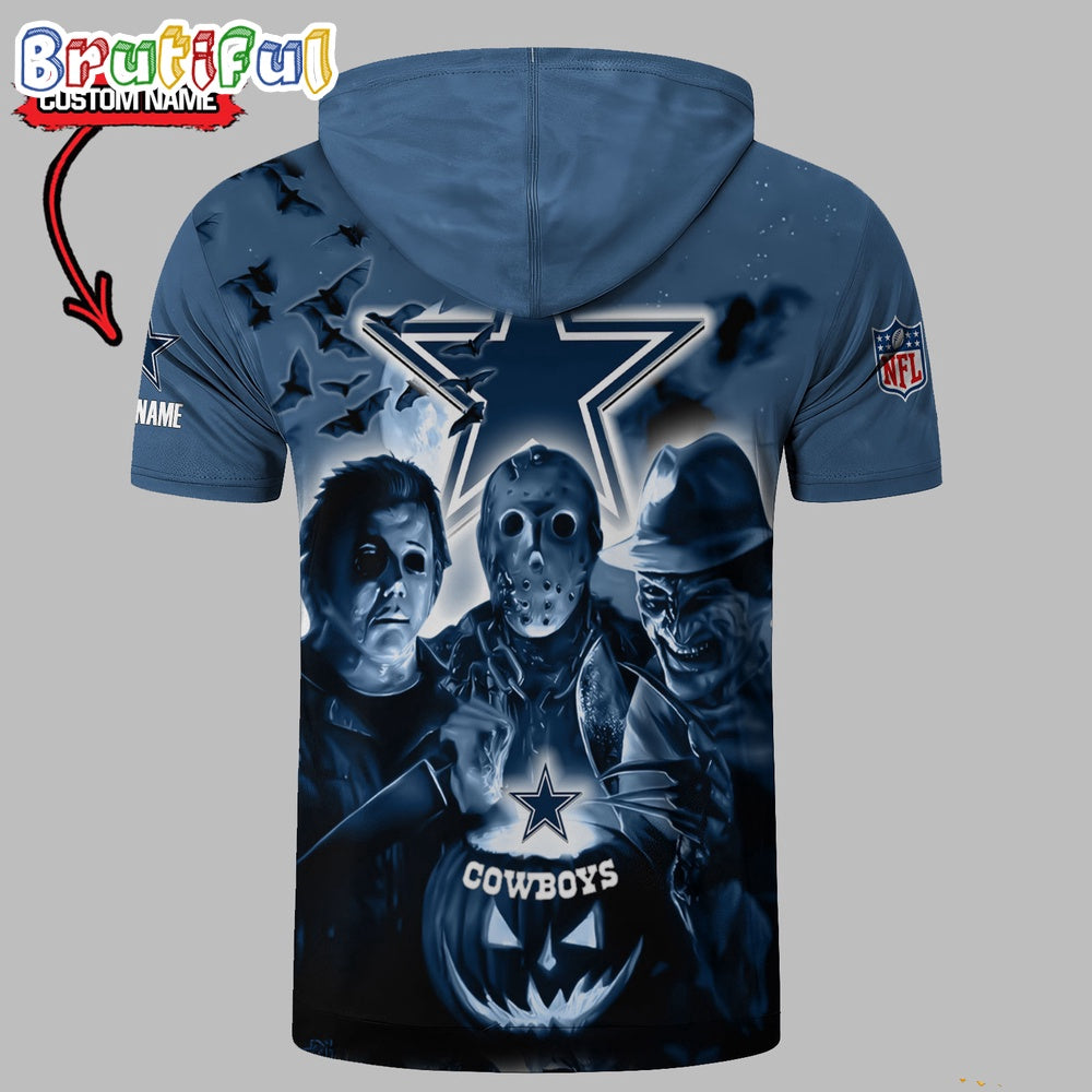 NFL Dallas Cowboys Horror Characters Essential Halloween Sleeveless Hoodie