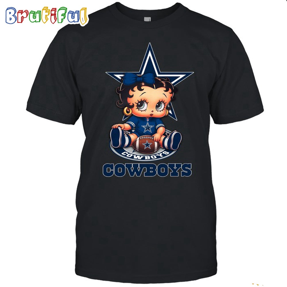 NFL Dallas Cowboys T-Shirt Betty Boop Football Tshirt