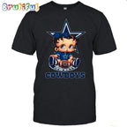 NFL Dallas Cowboys T-Shirt Betty Boop Football Tshirt