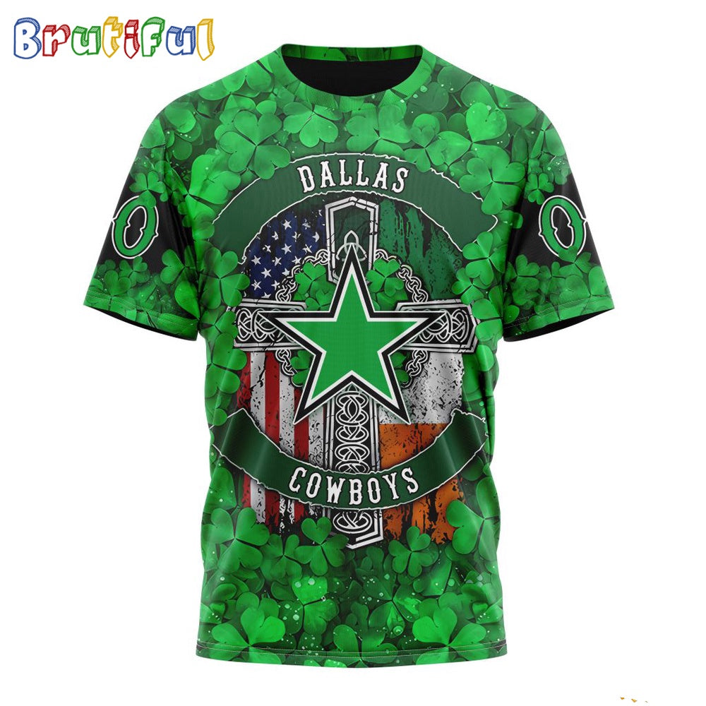 NFL Dallas Cowboys T-Shirt Special Design 3D T-Shirt St Patrick Day
