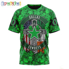 NFL Dallas Cowboys T-Shirt Special Design 3D T-Shirt St Patrick Day