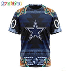 NFL Dallas Cowboys T-Shirt Special Native Costume Design T-Shirt