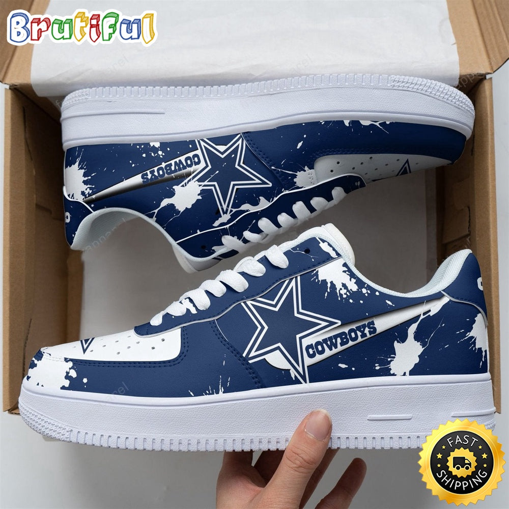 NFL Dallas Cowboys Team Air Force 1 Shoes Football Sports Shoes