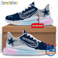 NFL Dallas Cowboys Women’s Rainbow Atmospheric Cushion Running Shoes, Football Women’s Shoes