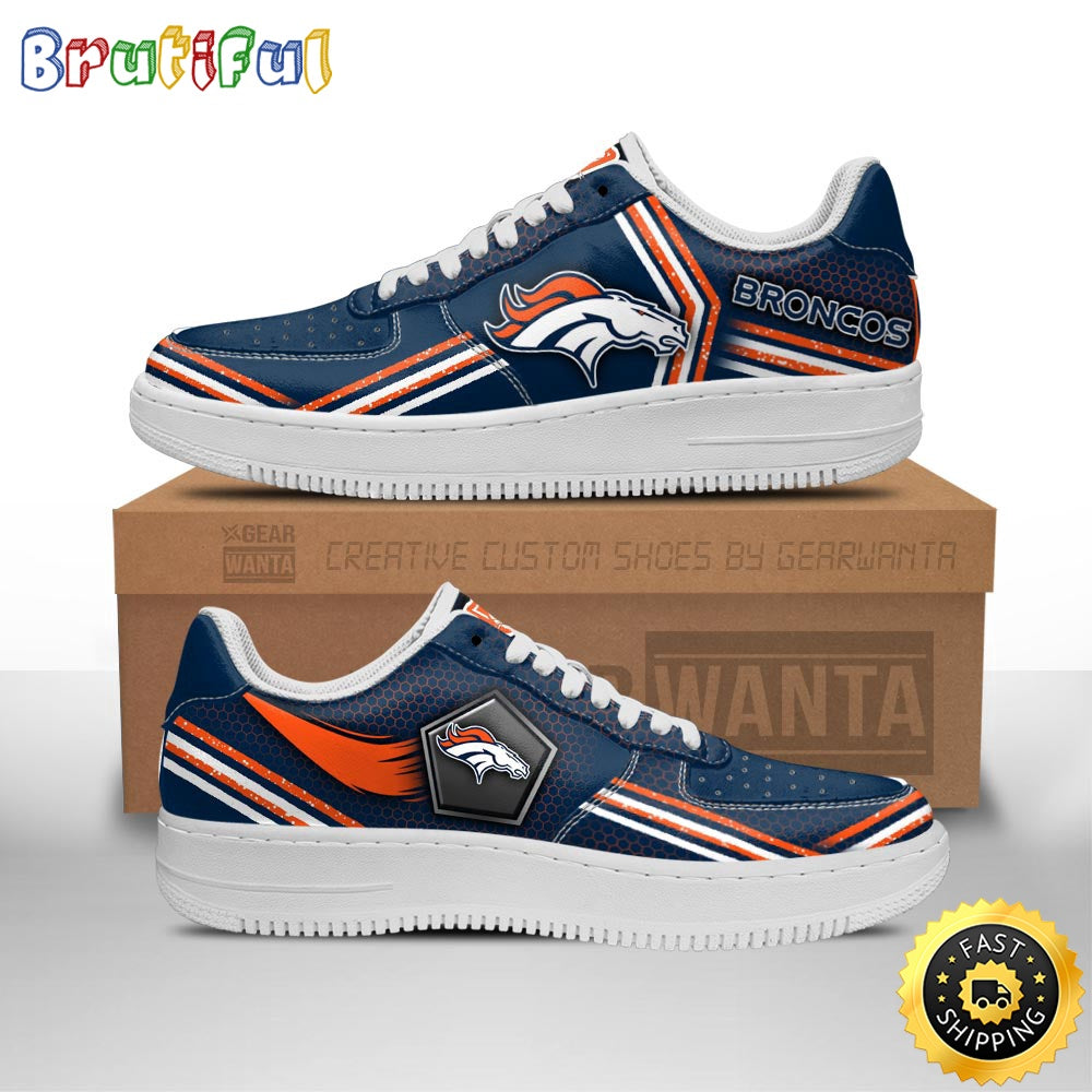 NFL Denver Broncos Air Force 1 Shoes Air Sneakers For Fans