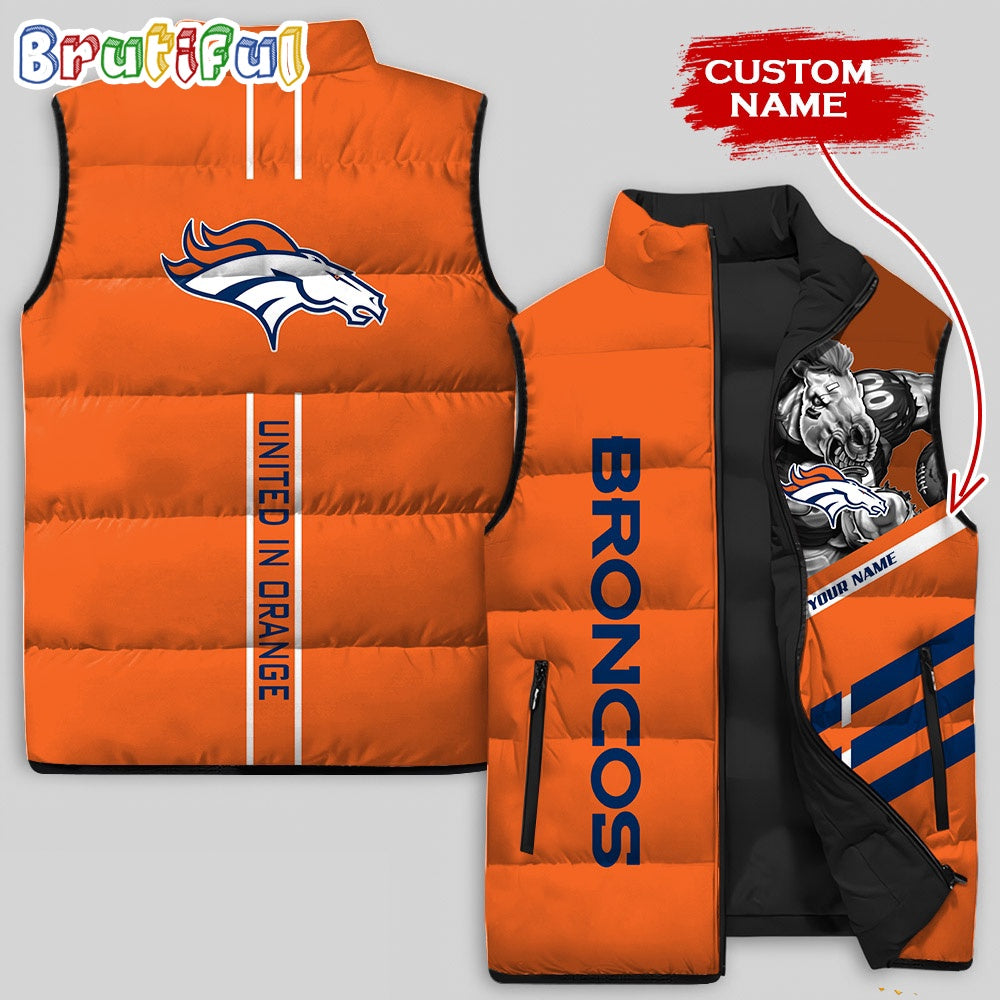 NFL Denver Broncos Damn Right Sleeveless Down Jacket