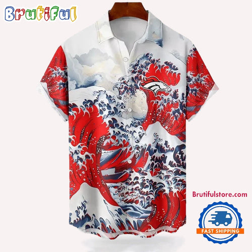 NFL Denver Broncos Football Special Great Wave Hawaiian Shirt
