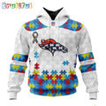 NFL Denver Broncos Hoodie Special Autism Awareness Design 3D Hoodie