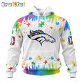 NFL Denver Broncos Hoodie Special Autism Awareness Design All Over Print Hoodie
