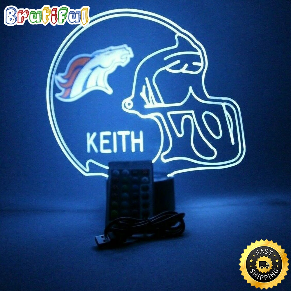 NFL Denver Broncos Night Light Up Football LED Light