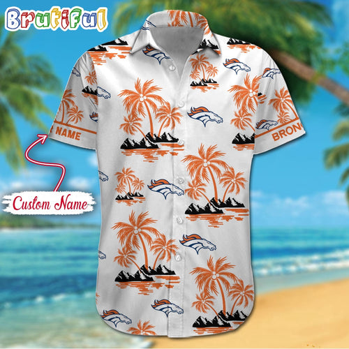 NFL Denver Broncos Palm Tree Tropical Summer Hawaiian Shirt