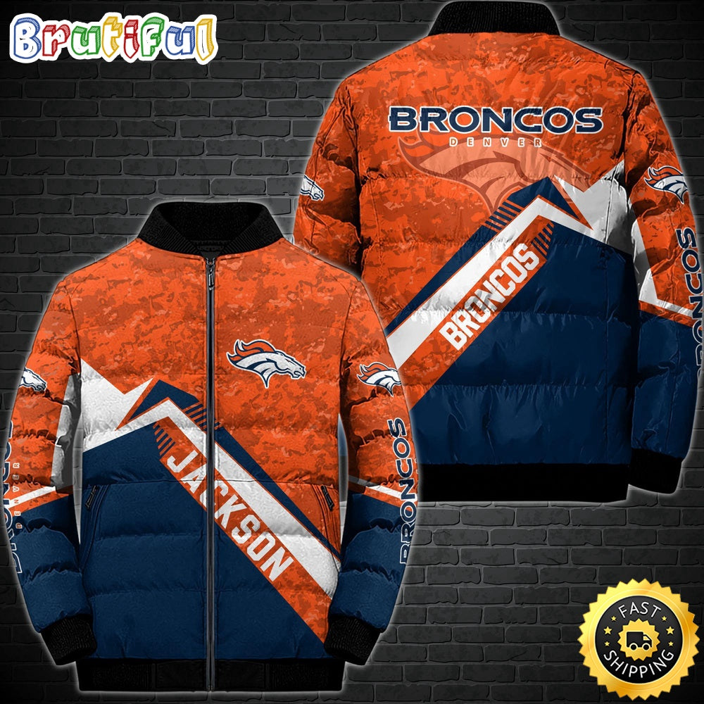 NFL Denver Broncos Puffer Jacket Customized Sport Down Jacket