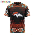 NFL Denver Broncos T-Shirt Special Native Costume Design T-Shirt