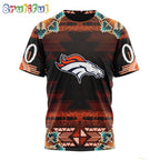 NFL Denver Broncos T-Shirt Special Native Costume Design T-Shirt