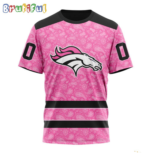 NFL Denver Broncos T-Shirt Special Pink T-Shirt Design Fight Breast Cancer