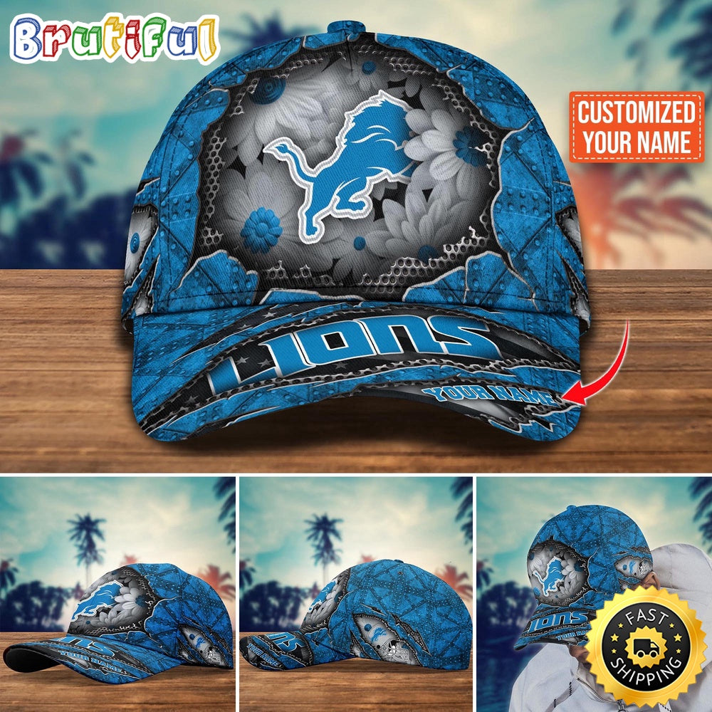 NFL Detroit Lions Baseball Cap Custom Cap Trending For Fans