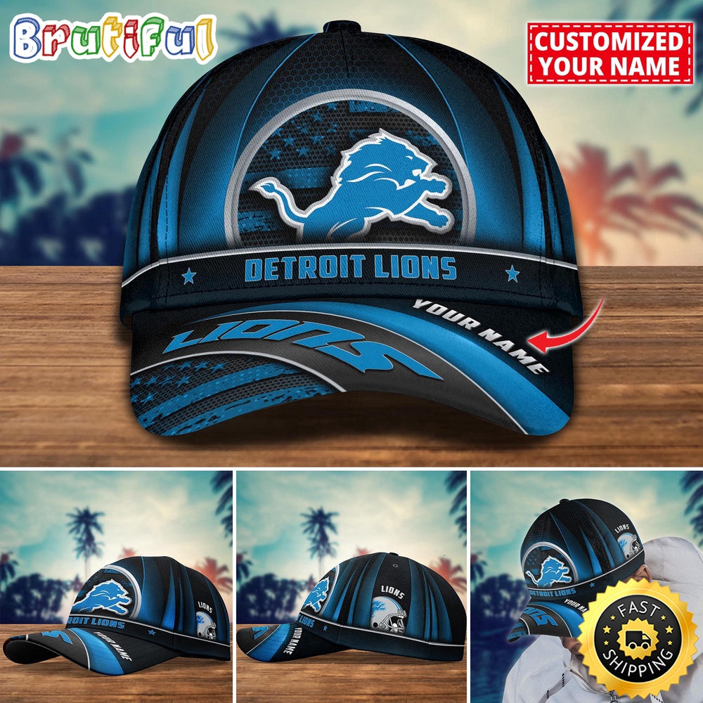 NFL Detroit Lions Baseball Cap Custom Football Cap For Fans