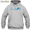 NFL Detroit Lions Heartbeat Hoodie Unisex Football T-Shirt Hoodie