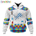 NFL Detroit Lions Hoodie Special Autism Awareness Design 3D Hoodie