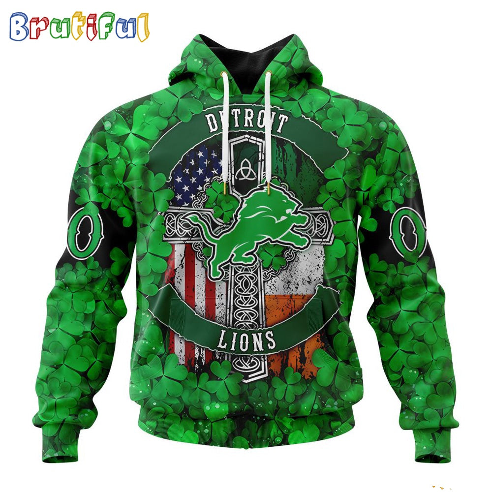 NFL Detroit Lions Hoodie Special Design Hoodie St Patrick Day