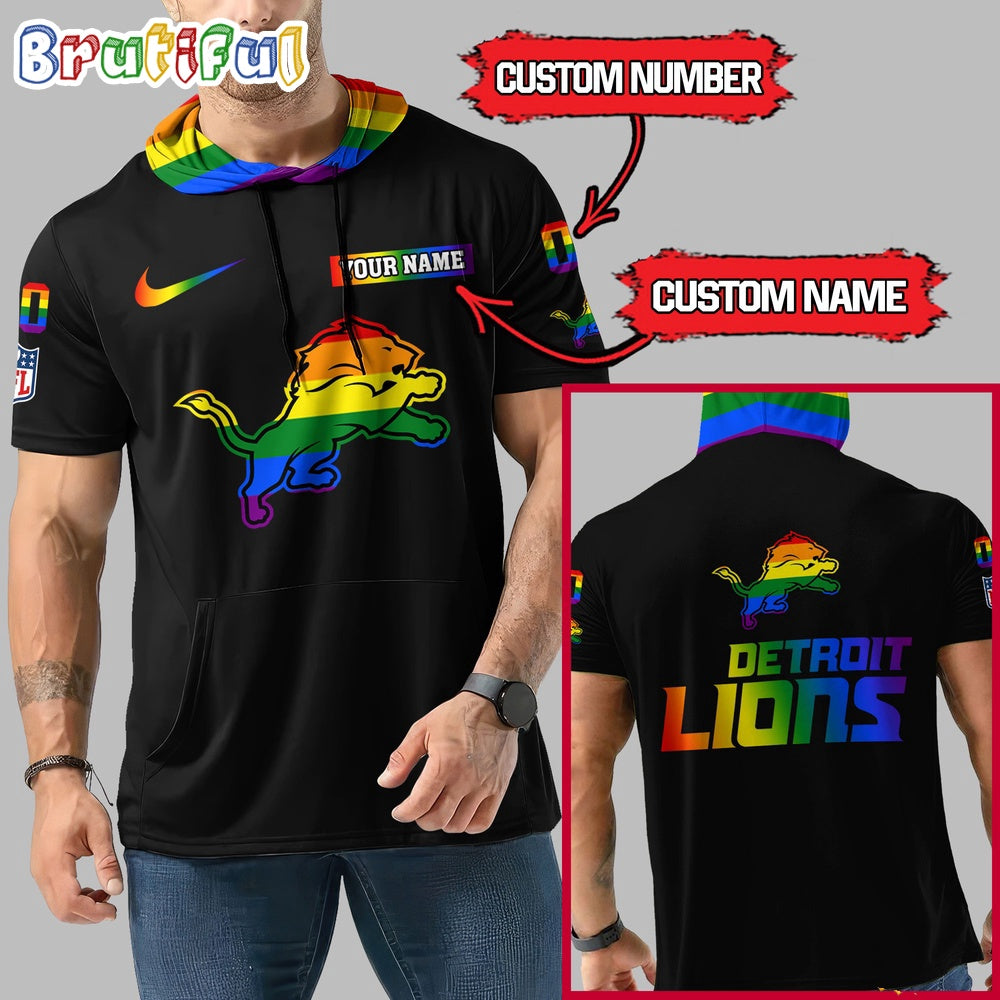 NFL Detroit Lions LGBT Workout Hoodie Tank Tops Custom LGBT Pride Shirt