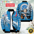 NFL Detroit Lions Puffer Jacket Betty Boop Custom Jacket