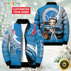 NFL Detroit Lions Puffer Jacket Betty Boop Custom Jacket