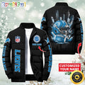 NFL Detroit Lions Puffer Jacket City Logo Print Jacket For Fans