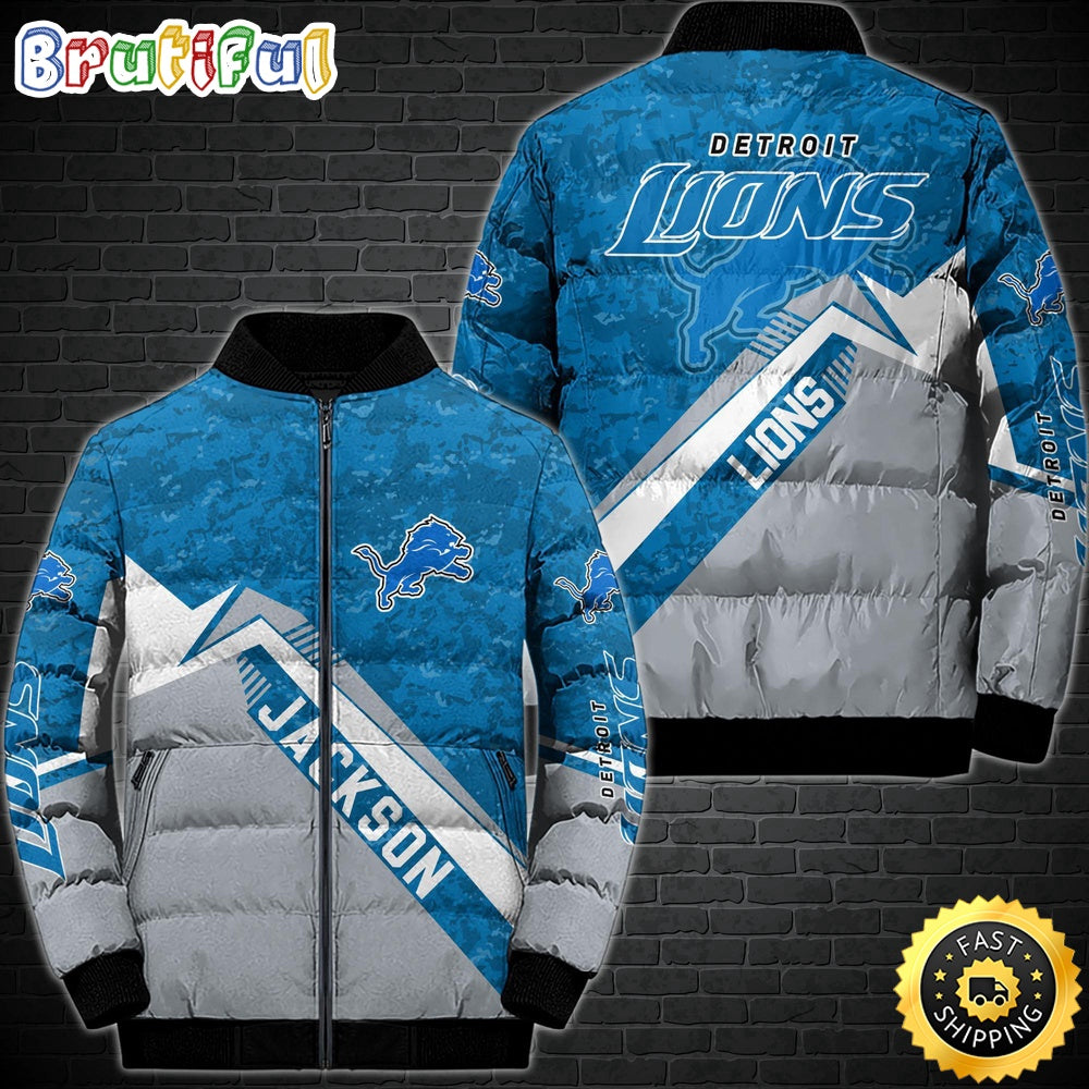 NFL Detroit Lions Puffer Jacket Customized Sport Down Jacket