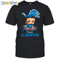 NFL Detroit Lions T-Shirt Betty Boop Football Tshirt