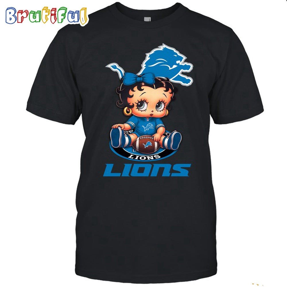 NFL Detroit Lions T-Shirt Betty Boop Football Tshirt